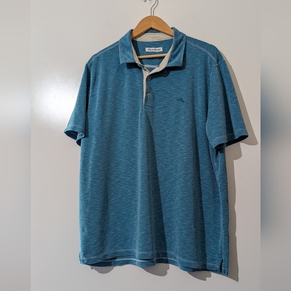Tommy Bahama Palmetto Paradise Polo Shirt - Voyager Blue Size XXL N - Picture 1 of 6
